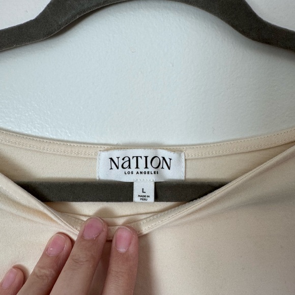Nation LA Lilah Boat neck top size L - Picture 3 of 5